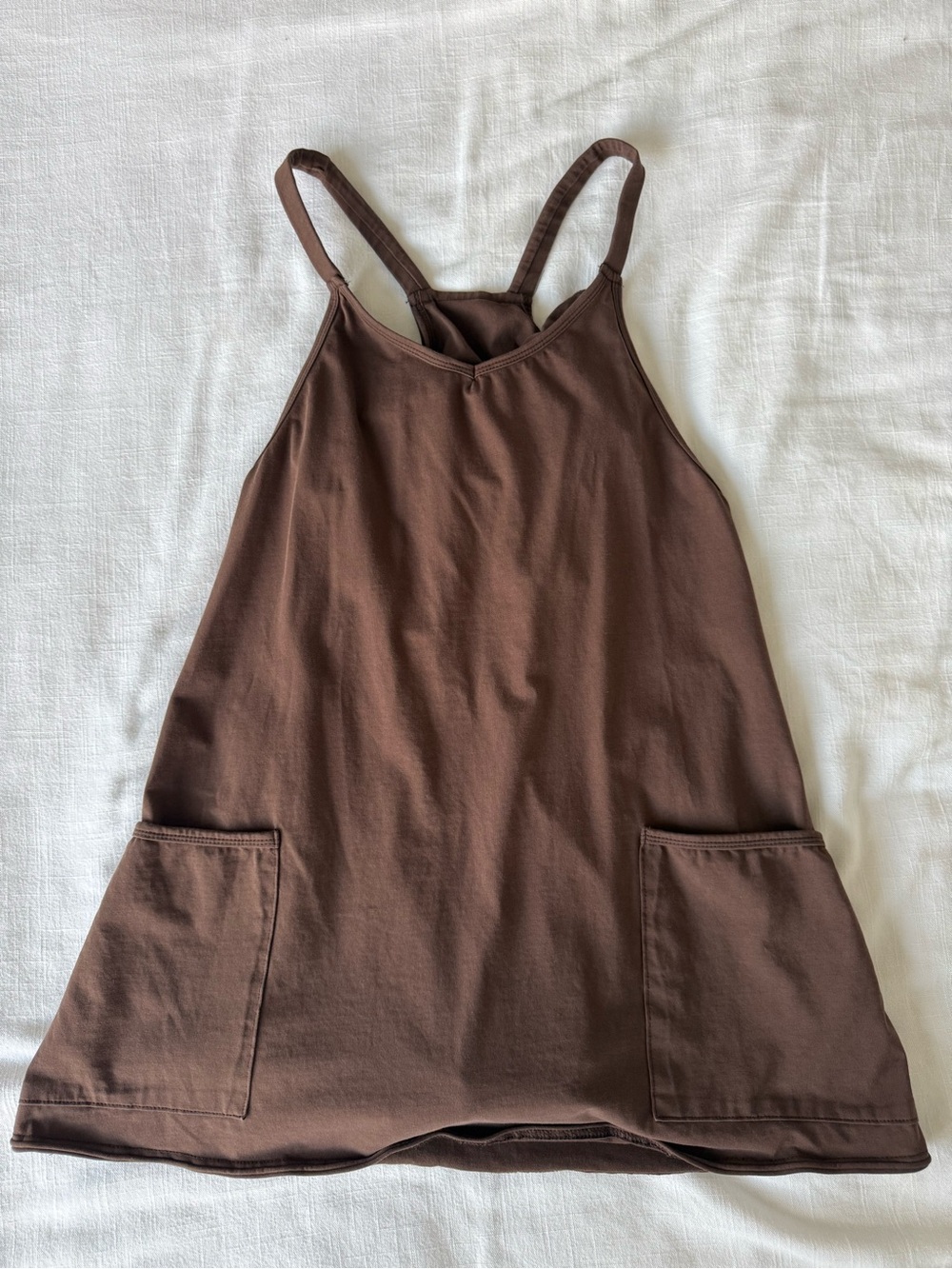 Amazon Relaxed Brown Smock Mini Dress